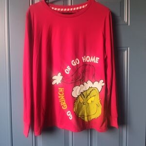 Dr. Seuss Pink Grinch Long Sleeve Top